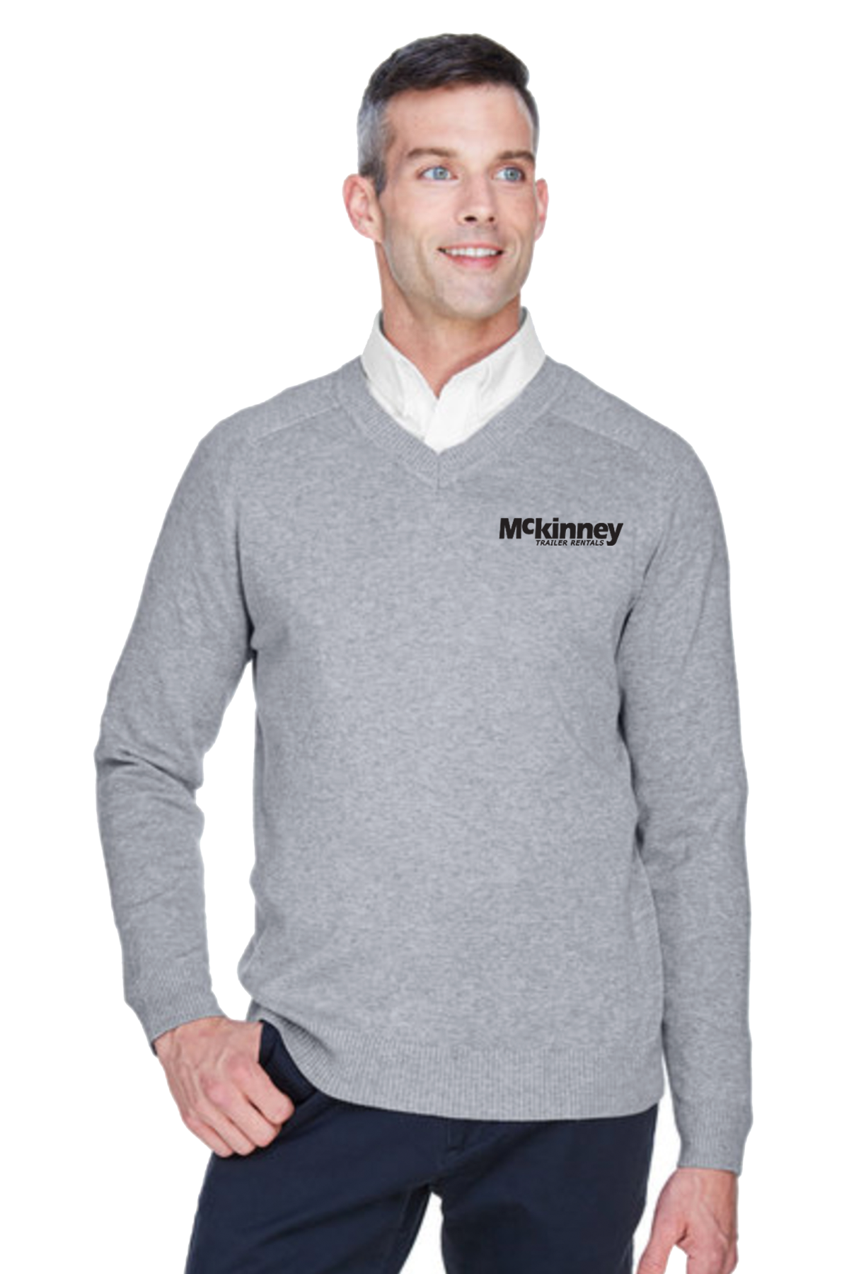 Devon & Jones Men's V-Neck Sweater