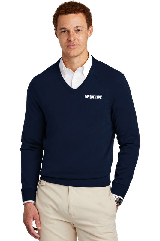 Brooks Brothers® Cotton Stretch Mens V-Neck Sweater