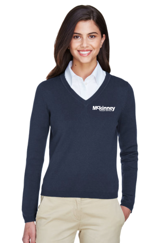 Devon & Jones Ladies' V-Neck Sweater