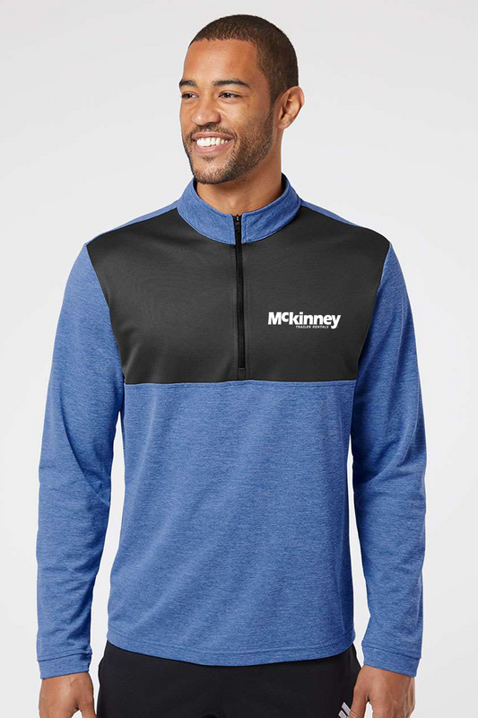 Adidas Lightweight Quarter-Zip Pullover - Royal/Heather