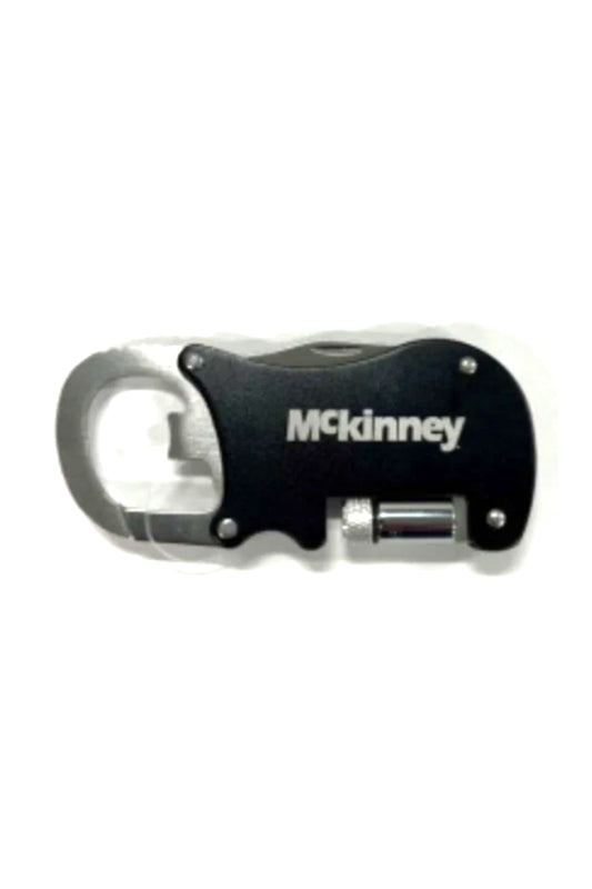 Mckinney Inventory - Bottle Opener Carabiner with Flashlight and Knife
